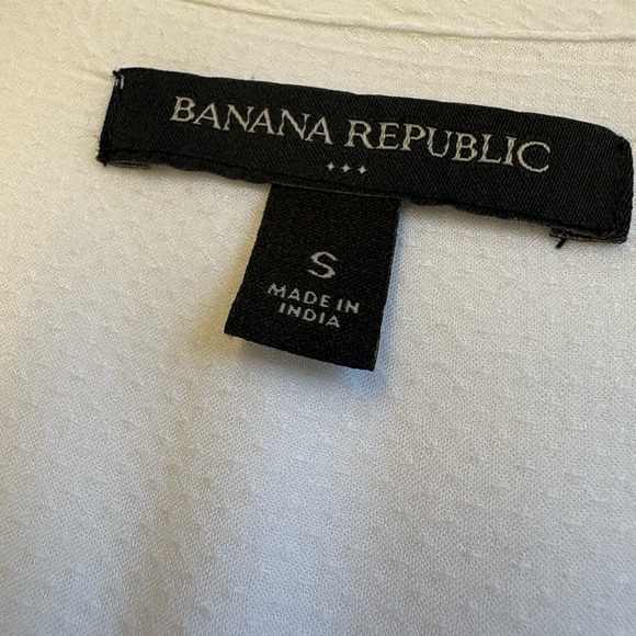 Banana Republic White long sleeve peasant boho Blouse women's size Small - Picture 4 of 7